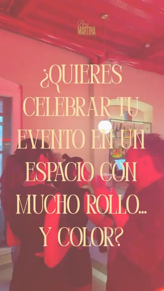 Cartel de eventos privados en Dry Martina Up
